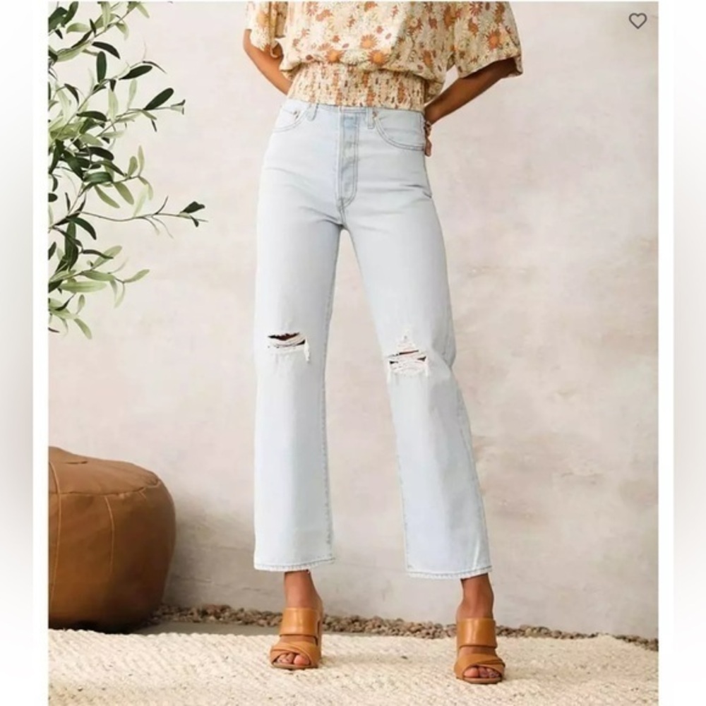 Levi’s Ribcage Straight Ankle Jeans in Ojai Up Size 24